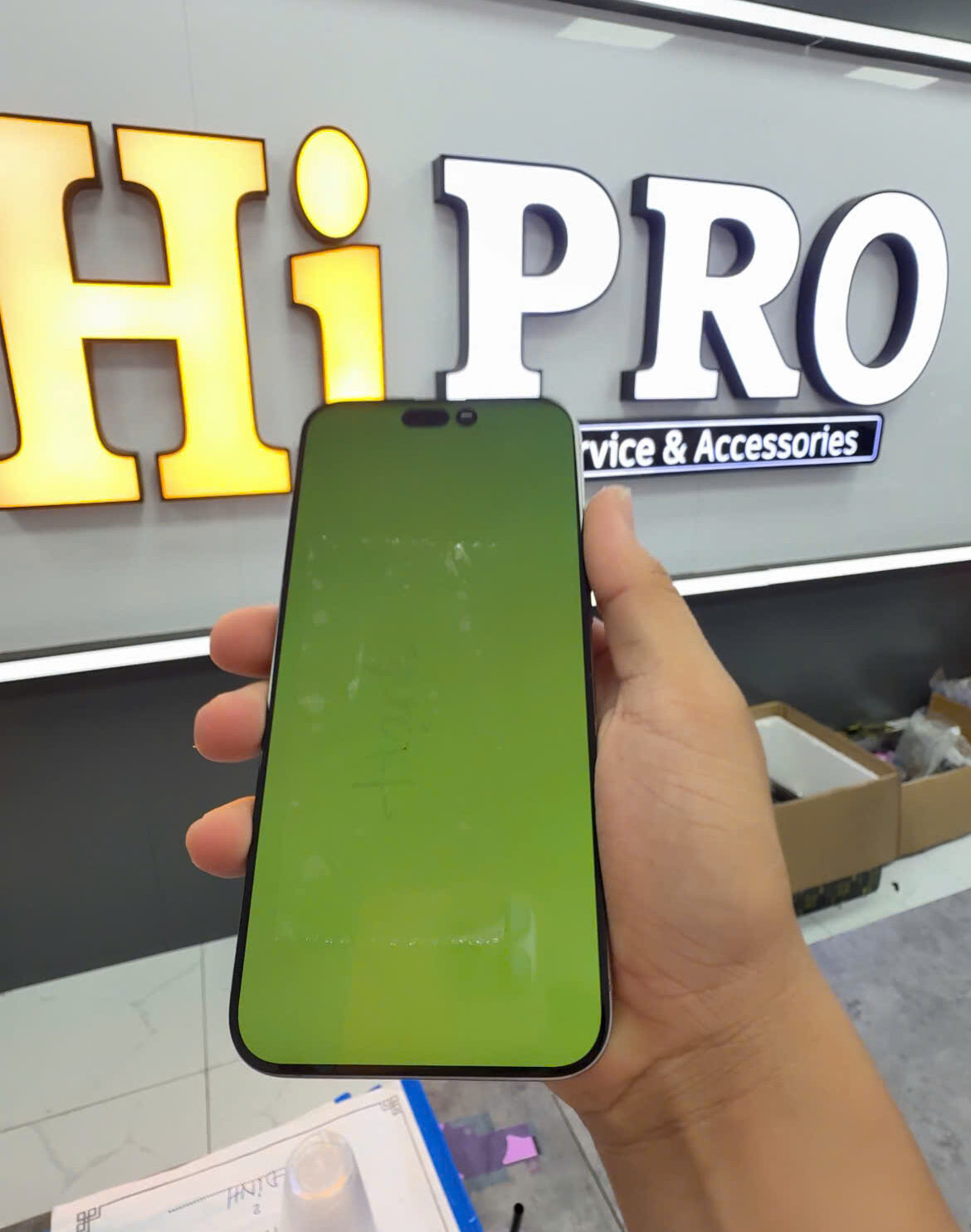 Fix xanh trắng màn lấy liền tại Hi Pro