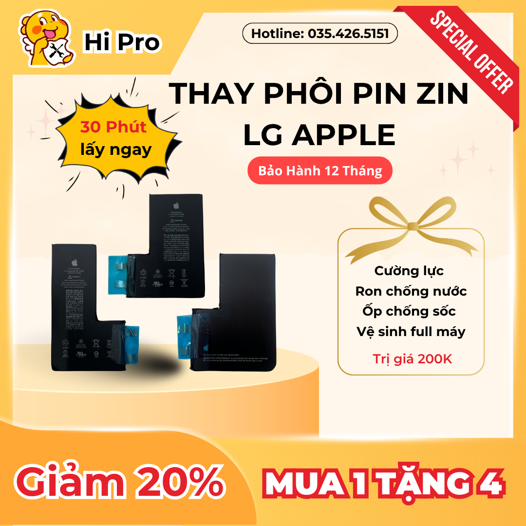 Phôi pin zin LG Apple các dòng 12Promax - 15 Promax